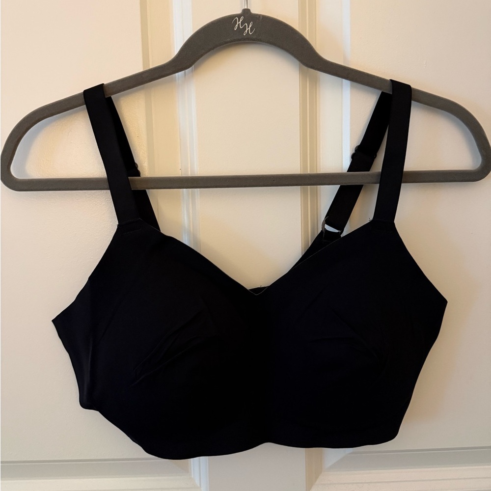 Aerie Black Wireless Seamless Bra XL Thick Straps